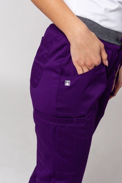 Women's Maevn Matrix Semi-jogger scrub trousers eggplant-3