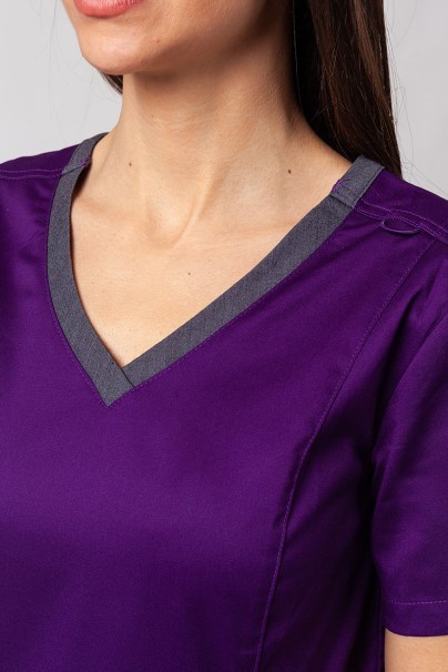 Women's Maevn Matrix Contrast scrubs set eggplant-4