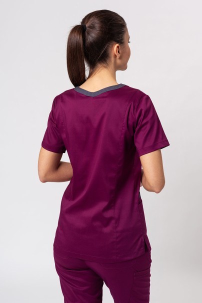 Women’s Maevn Matrix Contrast scrub top wine-2