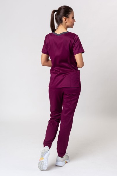 Women’s Maevn Matrix Contrast scrub top wine-7