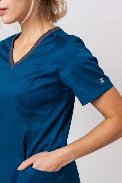 Women's Maevn Matrix Contrast scrubs set caribbean blue-5