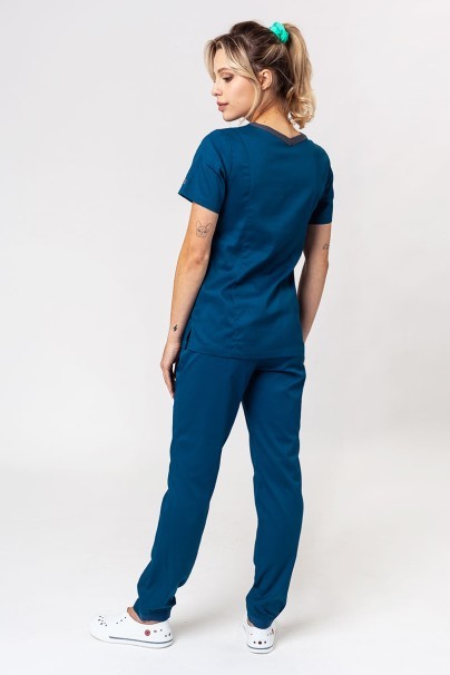 Women's Maevn Matrix Contrast scrubs set caribbean blue-2