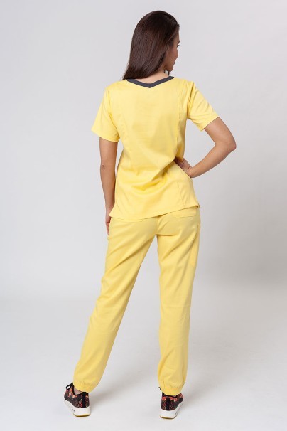 Women's Maevn Matrix Contrast scrubs set sunshine yellow-1