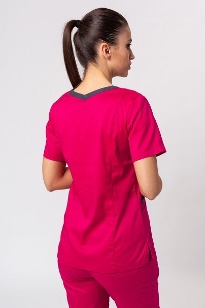 Women’s Maevn Matrix Contrast scrub top raspberry-2