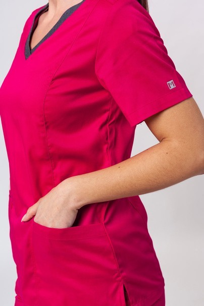 Women's Maevn Matrix Contrast scrubs set raspberry-4