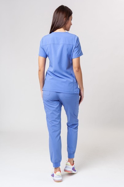Women's Maevn Momentum scrubs set (Asymetric top, Jogger trousers) ceil blue-1