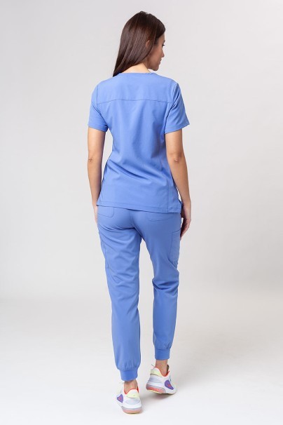 Women's Maevn Momentum scrubs set (Asymetric top, Jogger trousers) ceil blue-2