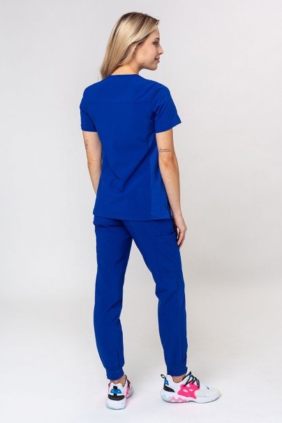 Women's Maevn Momentum scrubs set (Asymetric top, Jogger trousers) galaxy blue-1