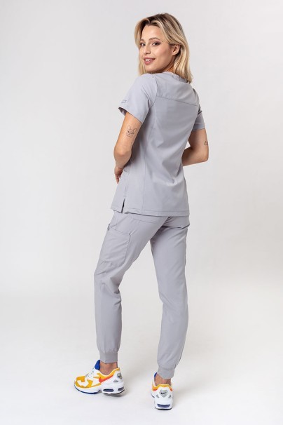 Women's Maevn Momentum scrubs set (Asymetric top, Jogger trousers) quiet grey-1