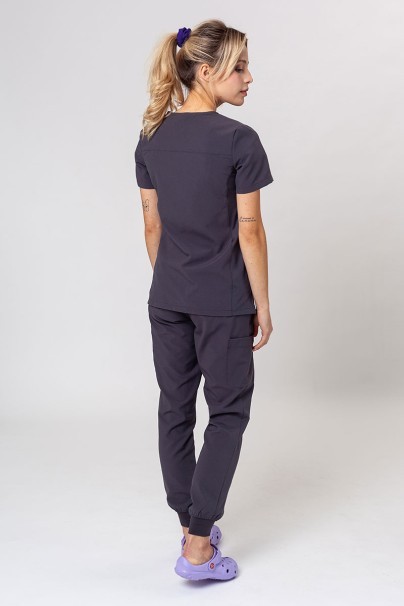 Women's Maevn Momentum scrubs set (Asymetric top, Jogger trousers) pewter-2