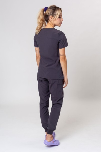 Women's Maevn Momentum scrubs set (Asymetric top, Jogger trousers) pewter-1