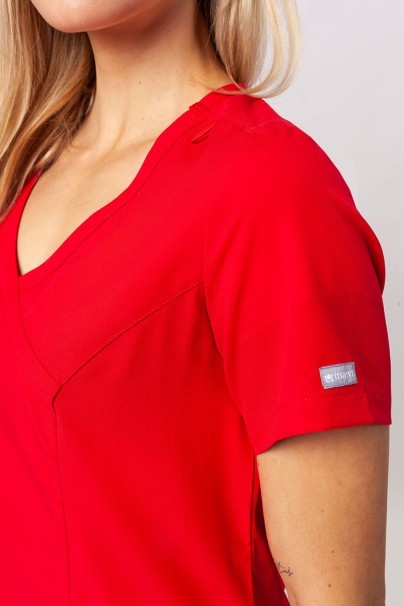 Women's Maevn Momentum scrubs set (Asymetric top, Jogger trousers) red-5