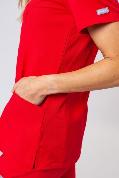 Women's Maevn Momentum scrubs set (Asymetric top, Jogger trousers) red-7