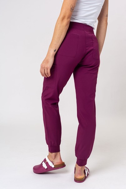 Women's Maevn Momentum scrubs set (Asymetric top, Jogger trousers) wine-8