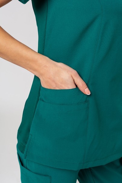 Women's Maevn Momentum scrubs set (Asymetric top, Jogger trousers) hunter green-9