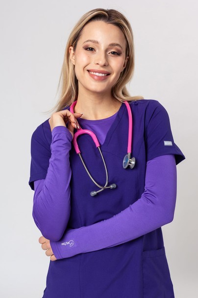 Women's Maevn Momentum scrubs set (Asymetric top, Jogger trousers) grape-7