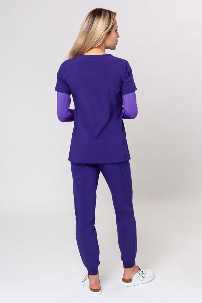 Women's Maevn Momentum scrubs set (Asymetric top, Jogger trousers) grape-4