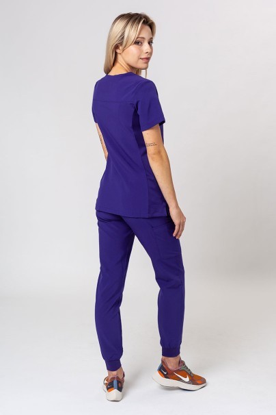 Women's Maevn Momentum scrubs set (Asymetric top, Jogger trousers) grape-2