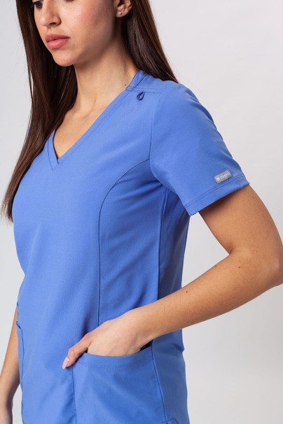 Women's Maevn Momentum scrubs set (Double V-neck top, 6-pocket trousers) ceil blue-6