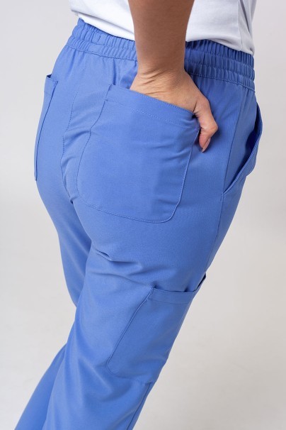Women's Maevn Momentum scrubs set (Double V-neck top, 6-pocket trousers) ceil blue-12