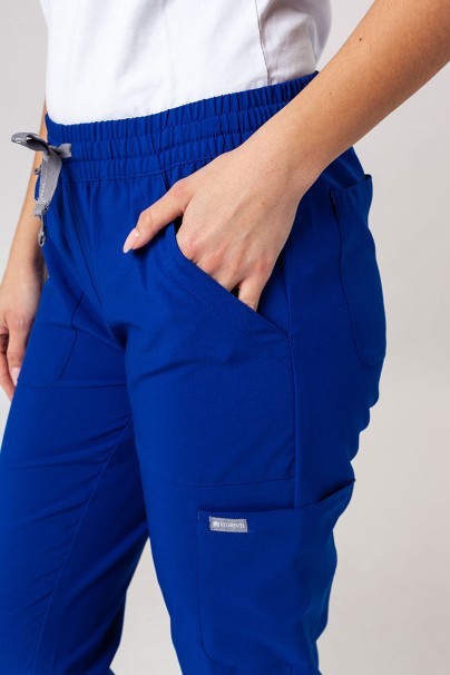 Women's Maevn Momentum scrubs set (Double V-neck top, 6-pocket trousers) galaxy blue-11