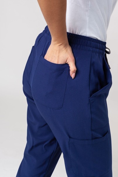 Women's Maevn Momentum scrubs set (Double V-neck top, 6-pocket trousers) navy-11
