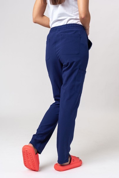 Women's Maevn Momentum scrubs set (Double V-neck top, 6-pocket trousers) navy-8