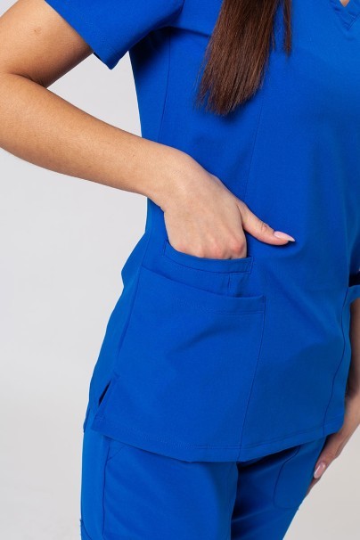 Women's Maevn Momentum scrubs set (Double V-neck top, 6-pocket trousers) royal blue-7