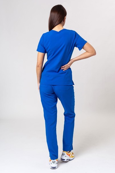 Women's Maevn Momentum scrubs set (Double V-neck top, 6-pocket trousers) royal blue-1