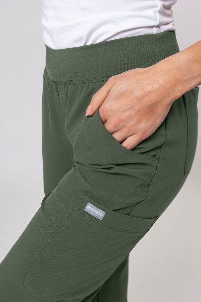 Women's Maevn Momentum scrubs set (Asymetric top, Jogger trousers) olive-11