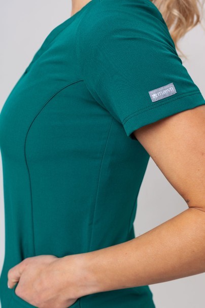 Women's Maevn Momentum scrubs set (Double V-neck top, 6-pocket trousers) hunter green-7