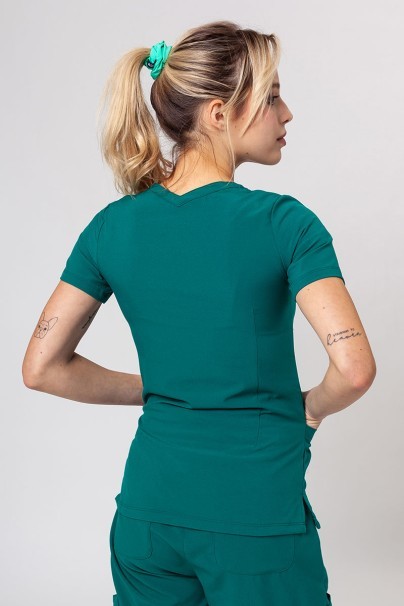 Women's Maevn Momentum scrubs set (Double V-neck top, 6-pocket trousers) hunter green-3