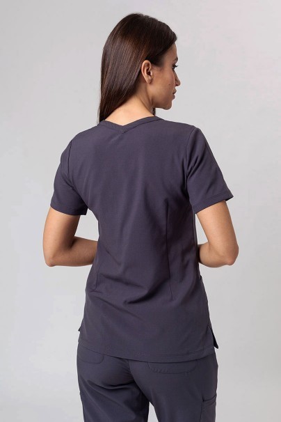 Women's Maevn Momentum scrubs set (Double V-neck top, 6-pocket trousers) pewter-3