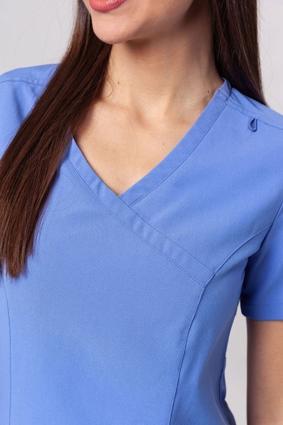 Women’s Maevn Momentum Asymetric scrub top ceil blue-2