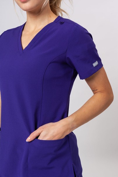 Women's Maevn Momentum scrubs set (Double V-neck top, 6-pocket trousers) grape-5