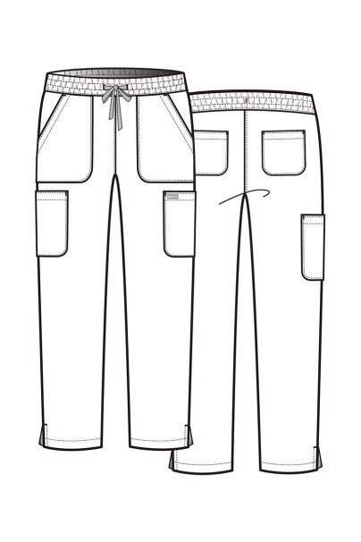 Women's Maevn Momentum scrubs set (Double V-neck top, 6-pocket trousers) navy-13