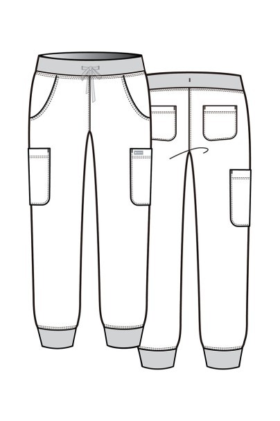 Women's Maevn Momentum scrubs set (Asymetric top, Jogger trousers) pewter-15