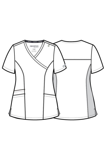 Women's Maevn Momentum scrubs set (Asymetric top, Jogger trousers) quiet grey-13