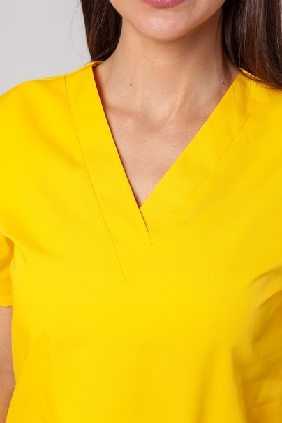 Women’s Sunrise Uniforms Basic Classic scrubs set (Light top, Regular trousers) yellow-4