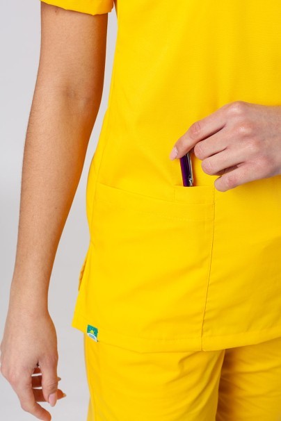 Women’s Sunrise Uniforms Basic Classic scrubs set (Light top, Regular trousers) yellow-5
