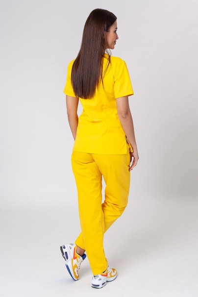 Women’s Sunrise Uniforms Basic Classic scrubs set (Light top, Regular trousers) yellow-2