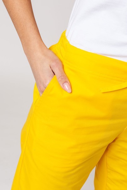 Women’s Sunrise Uniforms Basic Classic scrubs set (Light top, Regular trousers) yellow-9