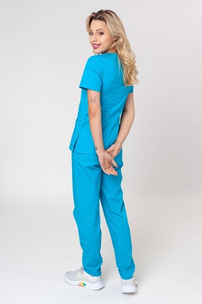 Women’s Sunrise Uniforms Basic Classic scrubs set (Light top, Regular trousers) turquoise-2