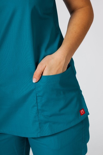 Women’s Maevn Red Panda scrub top teal blue-3