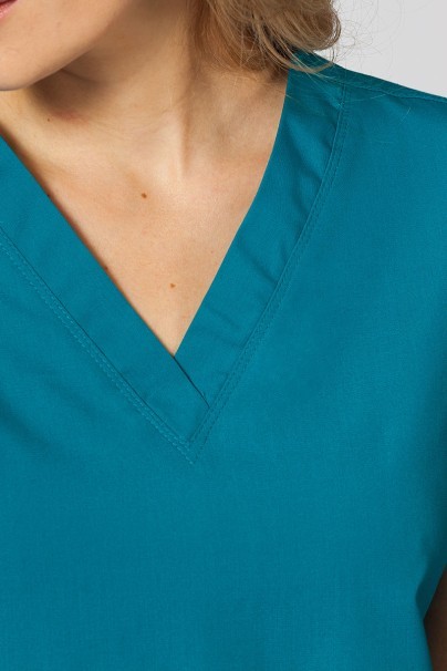 Women’s Maevn Red Panda scrub top teal blue-2