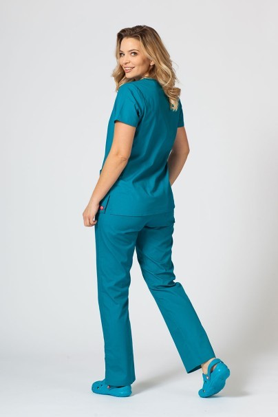 Women’s Maevn Red Panda scrub top teal blue-5