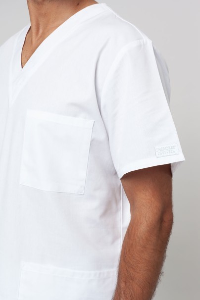 Men's Cherokee Originals scrubs set (4876 top, 4100 trousers) white-5