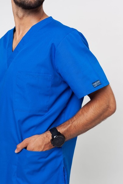 Men's Cherokee Originals scrubs set (4876 top, 4100 trousers) royal blue-4