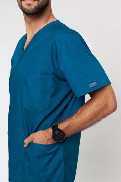 Men’s Cherokee Originals V-neck scrub top caribbean blue-2