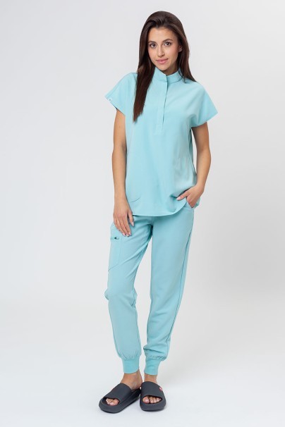 Women's Uniforms World 518GTK™ Avant On-Shift scrub top aqua-6